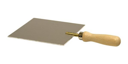 Buffalo - Hot Plate, Regular, 4.5' X 5' Aluminum  W/ Green Line Handle