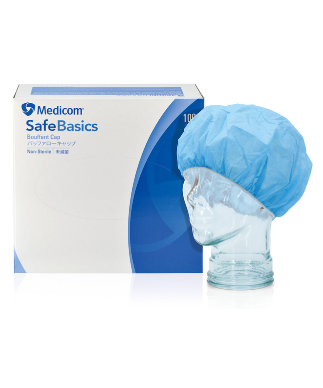Medicom - Bouffant Cap, 21", Blue, 100/Bx
