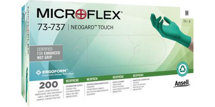 Microflex Neogard Touch Gloves Medium 200/Bx