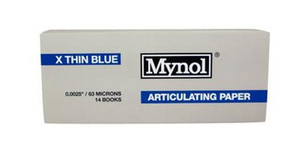 Mynol X-Thin Blue articulating paper, box of 14 books
