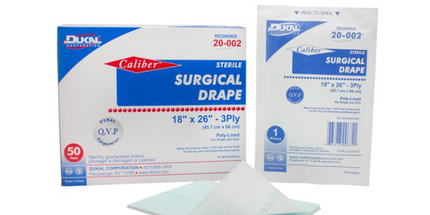 Dukal - Surgical Drape, 18" x 26", box of 50