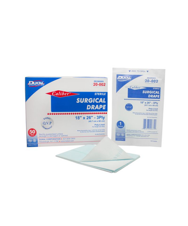 Dukal - Surgical Drape, 18" x 26", box of 50