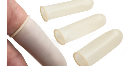 Dukal - Latex Finger Cots, Large, box of 144