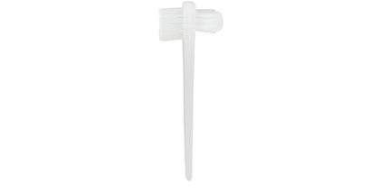 Dukal - Denture Toothbrush, 2-Sided, Clear Handle, Clear Polypropylene Bristles, 144/bx