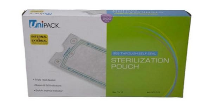 Dukal - UniPack Sterilization Pouches, 7-1/2' x 13', 200/bx