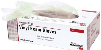 ProAdvantage - Vinyl Powder-Free Exam Gloves, Small, 100 per box