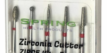 Spring Health - Zirconia Cutter Kit, 5-pieces (1ea) 772.8, 250.8, 285,5, 125, 703.8, Fine Grit