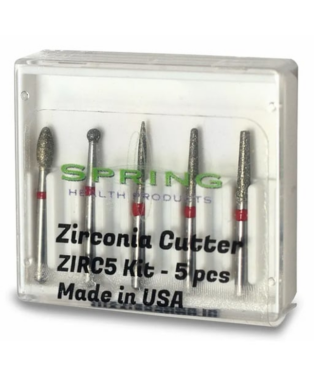 Spring Health - Zirconia Cutter Kit, 5-pieces (1ea) 772.8, 250.8, 285,5, 125, 703.8, Fine Grit
