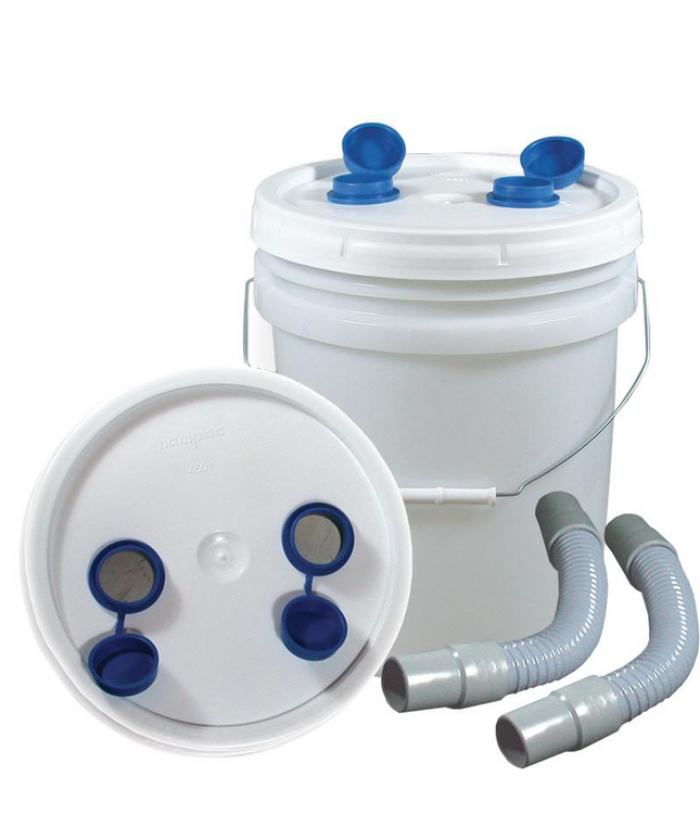 Tiger's 3.5 Gallon Disposable Plaster Trap with Lid - includes  Fittings & Hose