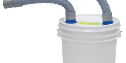 Tiger's 5 Gallon Disposable Plaster Trap With Lid- includes Fittings & Hose