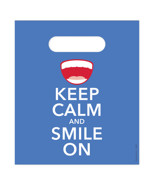 Practicon - Keep Calm Patient Care Bags 7 3/4" X 9" 100/pack Non Personalized Bags Ready When You