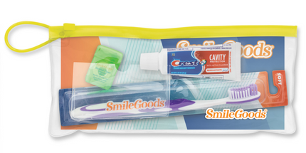 Practicon - Smilegoods Adult Patient Paks In A Handy 4" X 10" Clear Vinyl Zipper Bag With Pocket On The Front