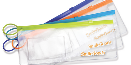 Practicon - Smilegoods Patient Paks Empty 4" X 10" Clear Vinyl Zipper Bag For You To Fill With Whatever