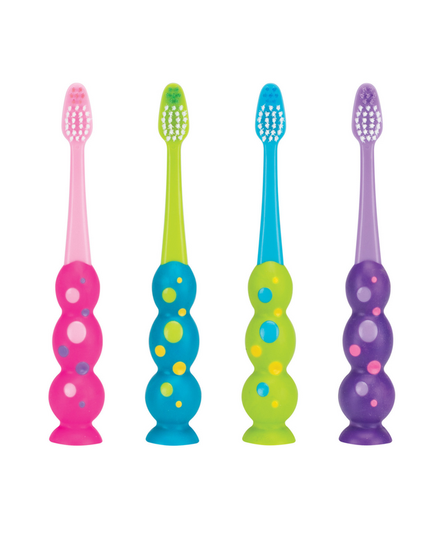 Practicon - Smilegoods Y292 Bubble Grip Toothbrushes 72/box Give Kids A Hand! Suction Cup