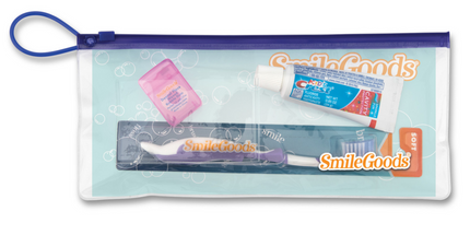 Practicon - Smilegoods Child Patient Pak In A Handy 4" X 10" Clear Vinyl Zipper Bag With Pocket On The Front