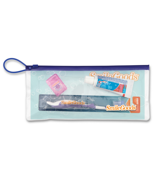 Practicon - Smilegoods Child Patient Pak In A Handy 4" X 10" Clear Vinyl Zipper Bag With Pocket On The Front