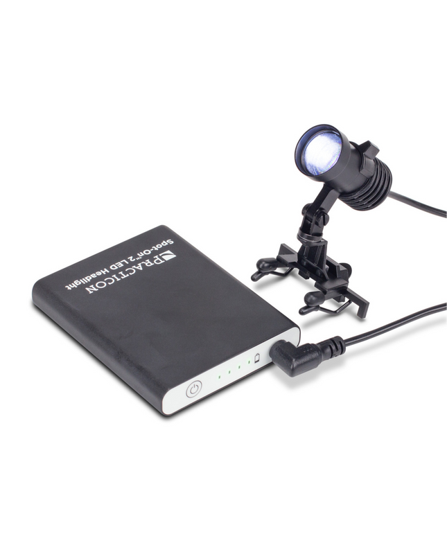 Practicon - Spot-On 2 Led Headlight With Eight Brightness Levels Illuminates Without Blinding Your