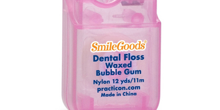 Practicon - Smilegoods Bubble Gum Waxed Dental Floss Coordinates Toothbrushes & Maximizes Your Savings! Each