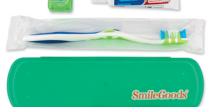 Practicon - Smilegoods Adult Patient Care Cases 72 Pre Filled Cases Per Box. Hinged Hard Plastic