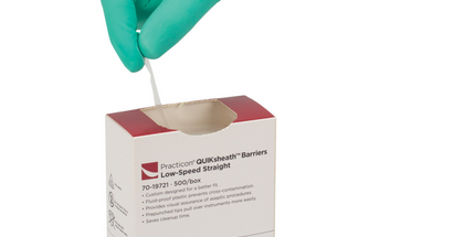 Practicon - Quiksheath Low Speed Straight S Pre-Punched Design Size 9" X 1 1/2". Bag Of 500 Sheaths