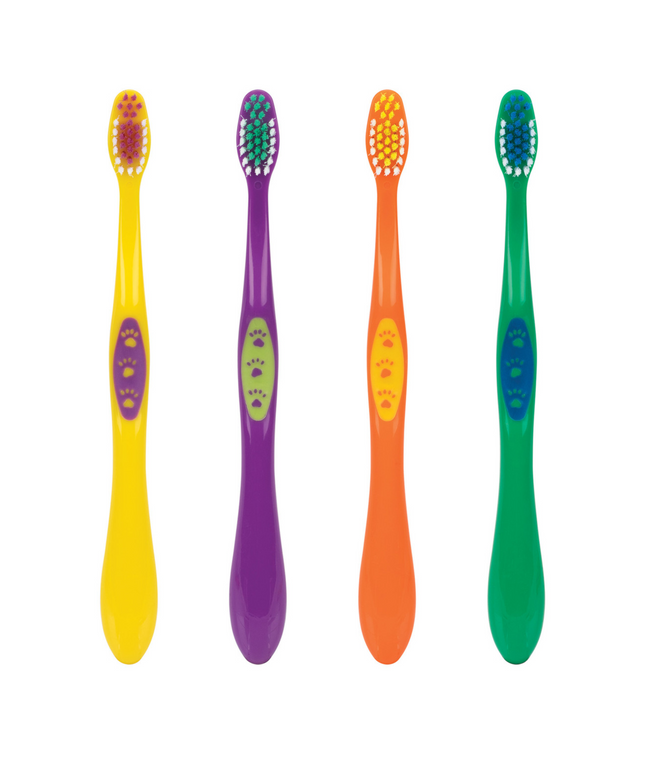 Practicon - Smilegoods Y331 Child Toothbrushes 72/box Soft 31 Tufts Flat-Trimmed Bristles & Reach-Around