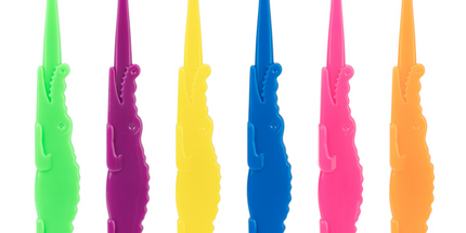 Practicon - Child Toothbrushes Alligator-Shaped Handle Narrow Neck & Classic-Shaped Head Soft