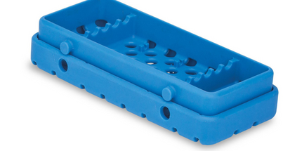 Practicon - Cool Cassette 2 True Blue 5 Instrument Tray 1/pack Holds Instruments Up To 7-1/8" Long