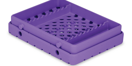 Practicon - Cool Cassette 2 Pure Purple 10 Instrument Tray 1/pack Holds Instruments Up To 7-1/8" Long