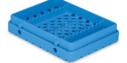 Practicon - Cool Cassette 2 True Blue 10 Instrument Tray 1/pack Holds Instruments Up To 7-1/8" Long