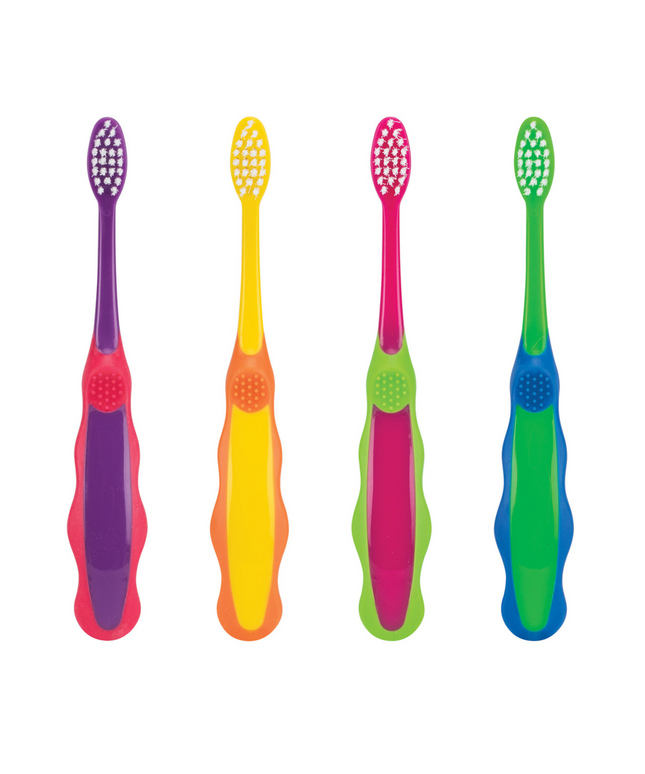 Practicon - Smilegoods Y231 Child Toothbrushes Extra-Soft End-Rounded Dupont Tynex Bristles In An Easy-Grip