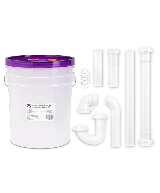 Practicon - Gleco Trap Hv Kit 5-Gallon Plaster Trap Kit. Includes 5-Gallon Heavy Duty Container All 1-1/2
