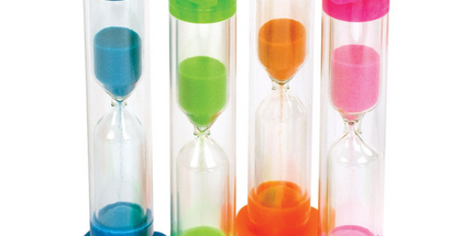 Practicon - 2-Minute Tooth Sand Timers In 4 Assorted Colors 50/box 3-1/2" Tall