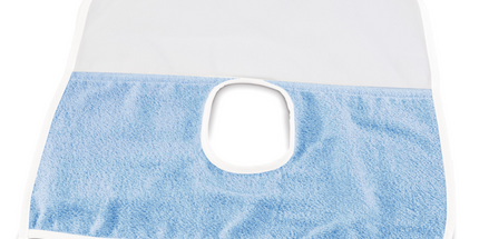 Practicon - Mint Color Reusable Face Drapes With Terry Knit Lower Half & See-Through Netting