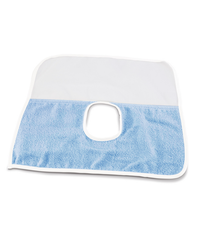 Practicon - Mint Color Reusable Face Drapes With Terry Knit Lower Half & See-Through Netting