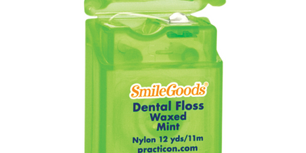 Practicon - Smilegoods Mint Waxed Dental Floss Coordinates Toothbrushes & Maximizes Your Savings! Each