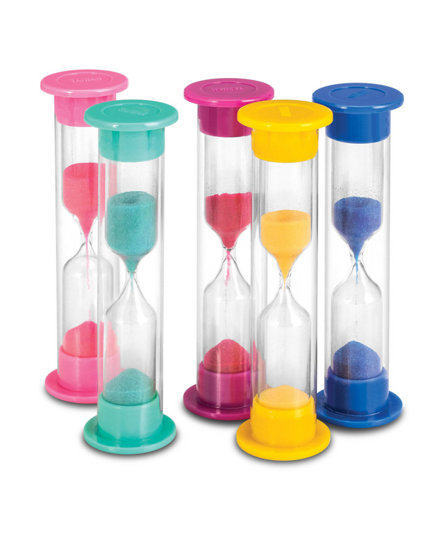 Practicon - Brushing Sand Timers Approximate Three Minute Count 3 1/2" Tall 100 Timers Per Pack