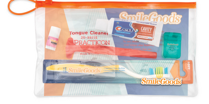 Practicon - Smilegoods Deluxe Adult Patient Pak In A Handy 4" X 10" Clear Vinyl Zipper Bag With Pocket On