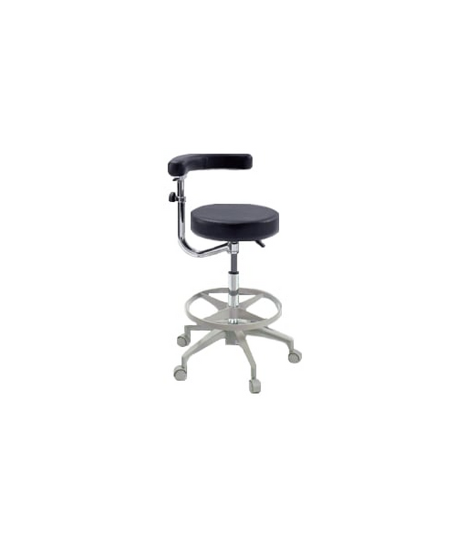 Premium Plus - Black Assistant Stool Ultra Stable Base 18" 24" Adjustable Height 13" Wide Seat