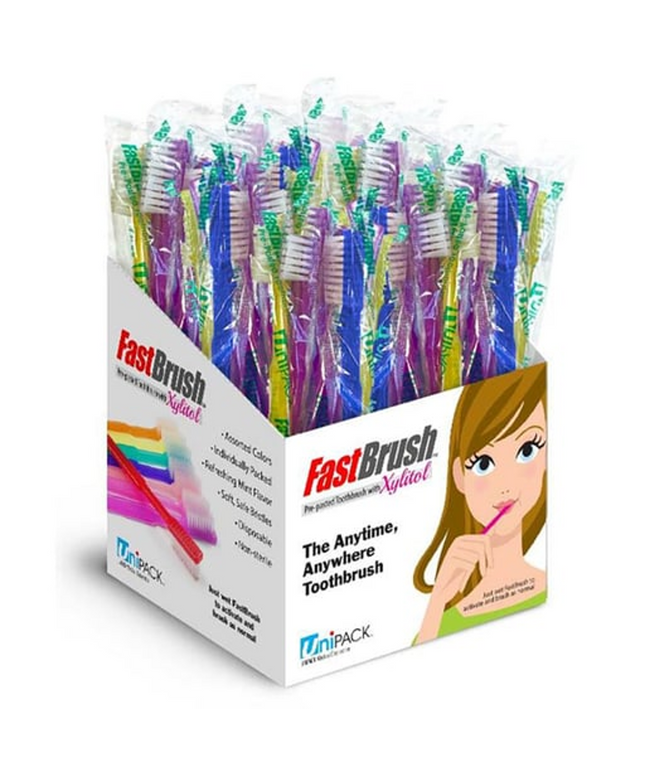 Dukal - Fast Brush Pre-Pasted Toothbrushes, Disposable, 100/bx