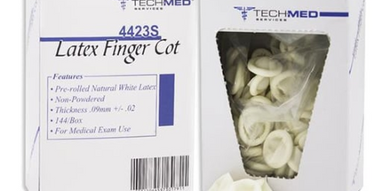 Dukal - Latex Finger Cots, Non-Powdered, Small, 144/bx