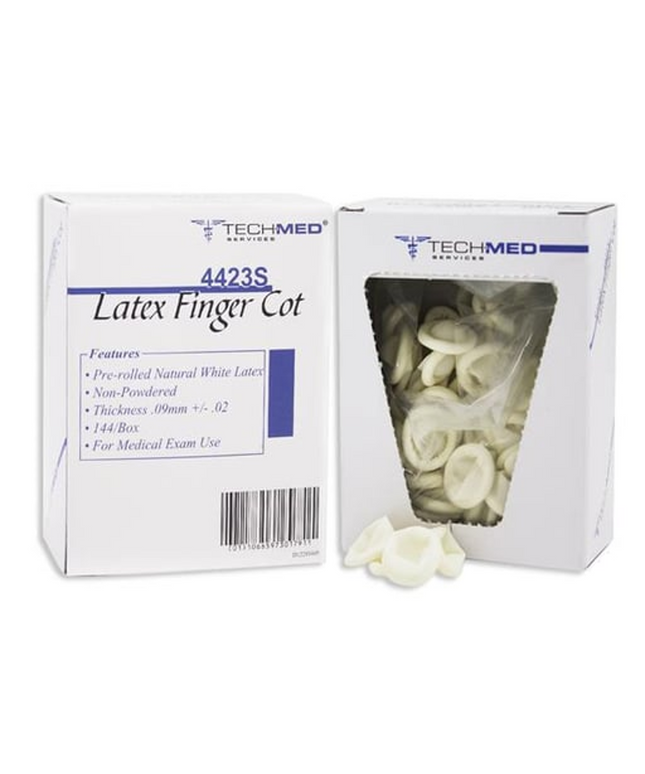 Dukal - Latex Finger Cots, Non-Powdered, Small, 144/bx