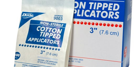 Dukal - Applicator, 3" Cotton Tip, Non-Sterile, 100/bg,