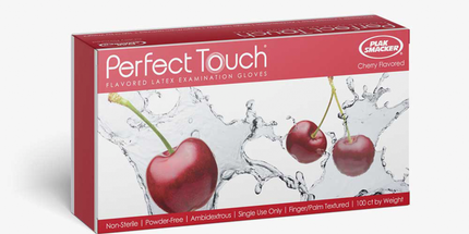 Plak Smacker - Cherry Flavored Latex Glove 100Ct M