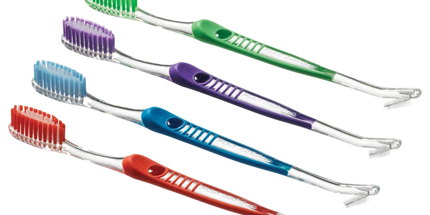 Plak Smacker - Dual-Head Rubber Handle Toothbrush (144 Ct)