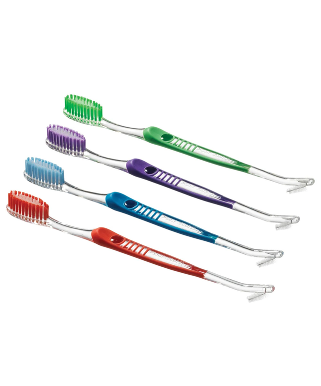 Plak Smacker - Dual-Head Rubber Handle Toothbrush (144 Ct)