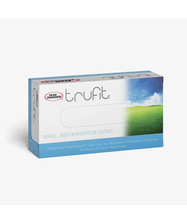 Plak Smacker - Trufit Blue Nitrile Gloves- M (200Ct)
