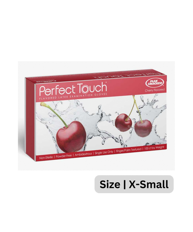 Plak Smacker - Cherry Flavored Latex Glove 100Ct Xs