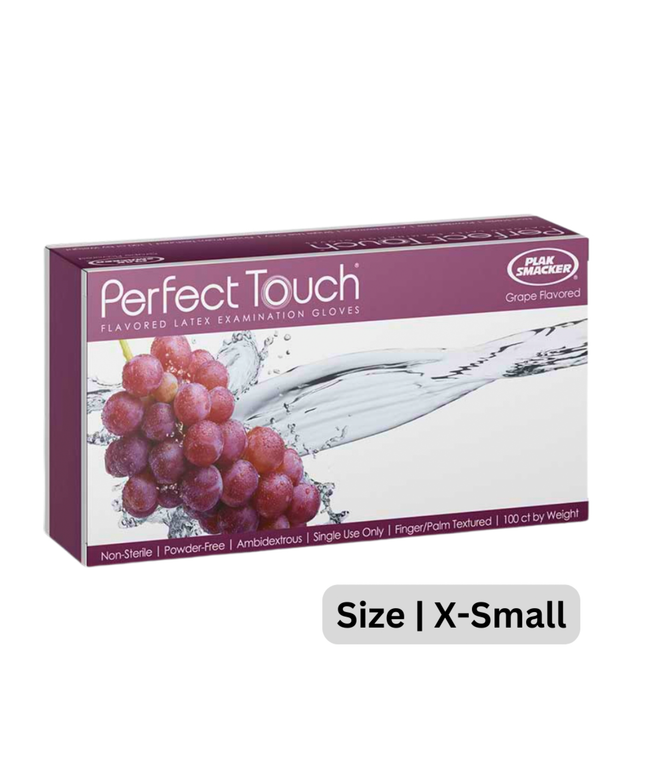 Plak Smacker - Grape Flavored Latex Gloves Xs