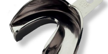 COE #122 Small Lower Full-Arch Nickel-Plated Solid Impression Tray