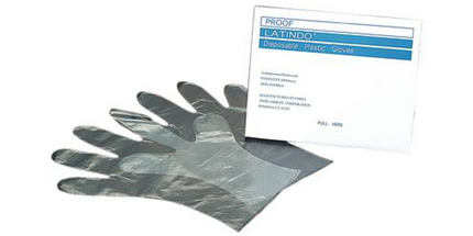 Overgloves Clear Plastic Gloves, Small, box of 100